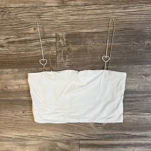 White Cropped Top